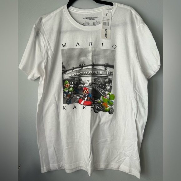Nintendo Other - NWT Mario Kart Graphic T-Shirt Mens Sz Large Short Sleeve White Nintendo